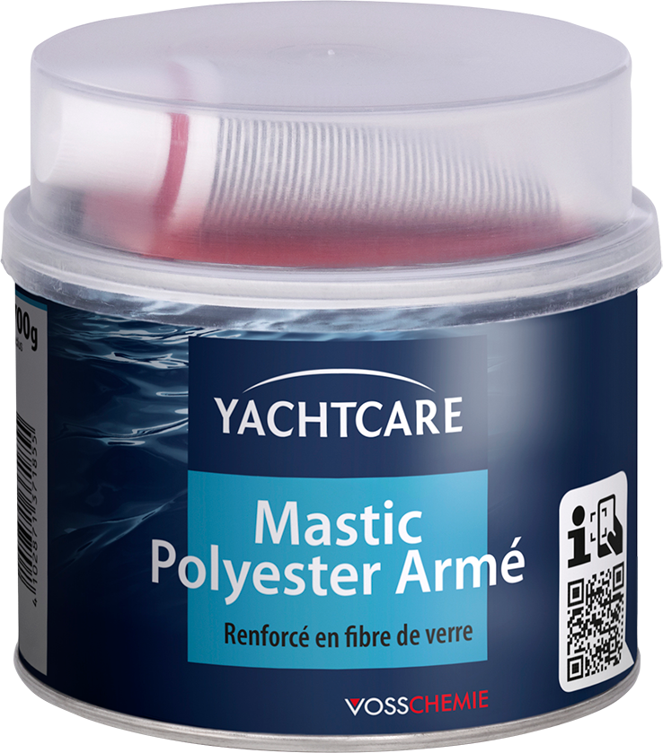 Mastic polyester armé