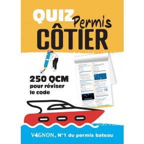 BLOC QUIZ PERMIS CÔTIER - 250 QCM POUR TESTER SES CONNAISSANCES