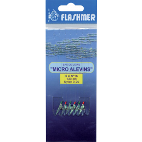BAS DE LIGNE MICRO ALEVINS - 6 HAM N°16 - 20/100