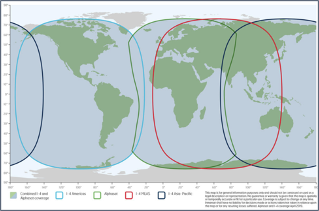 Carte du réseau Inmarsat
